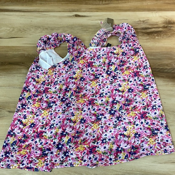 J Crew Top Womens XS Cap-sleeve soft gauze chiffon top in floral fields - Picture 6 of 6